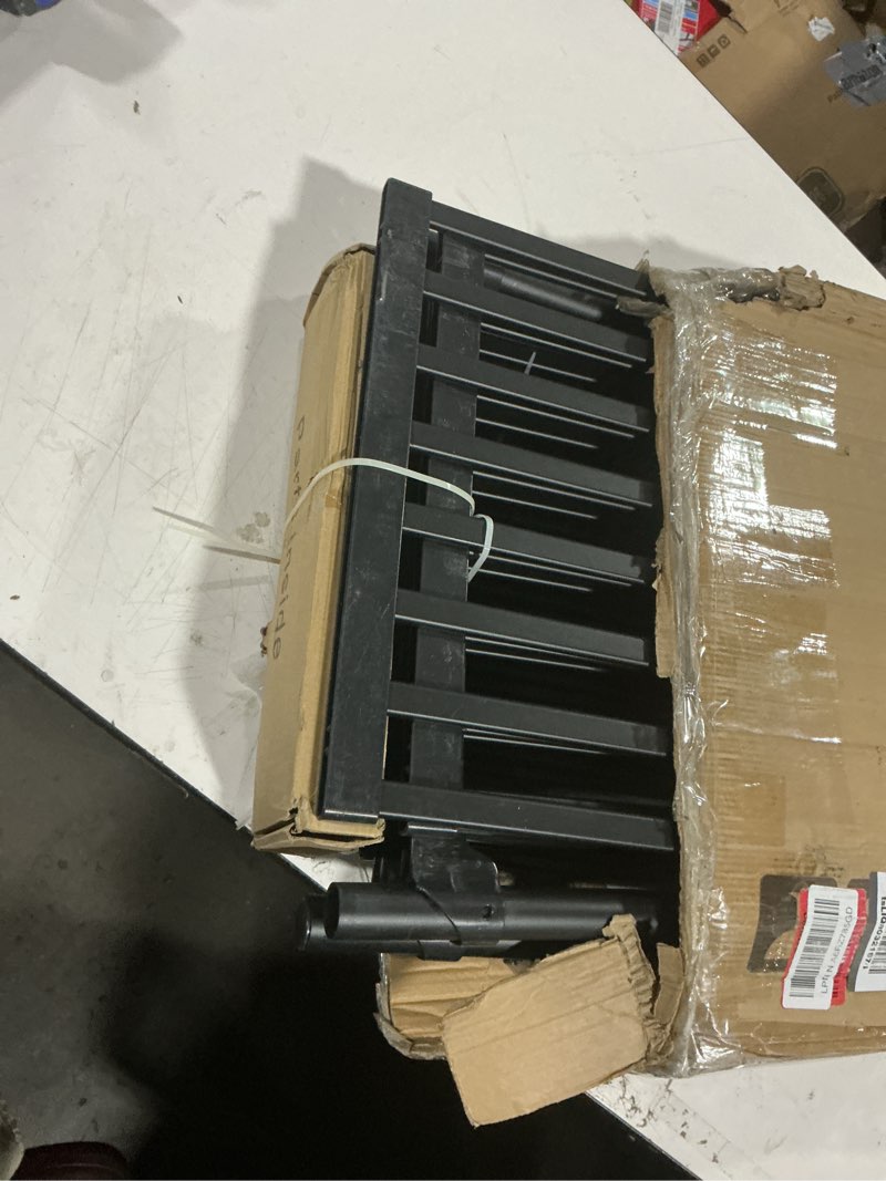 Condition photo showing As Is for unipaws 86" high extra tall cat gate, auto closing and no drilling, black | fit for 35"-51" wide and 86"-98" height opening, safety gate for doorway hallway stairs, cat dog proof, indoor use black 35"-51"w×86"h