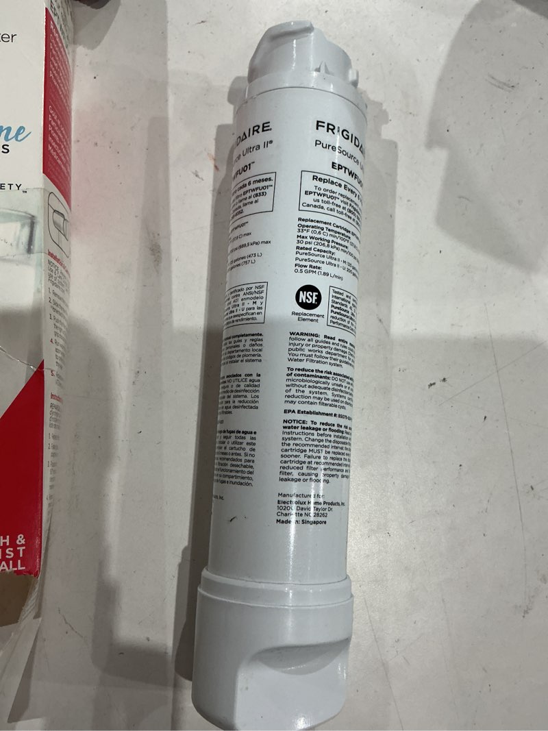 Condition photo showing As Is for (used)frigidaire pure source ultra ii refrigerator water filter for frigidaire eptwfu01