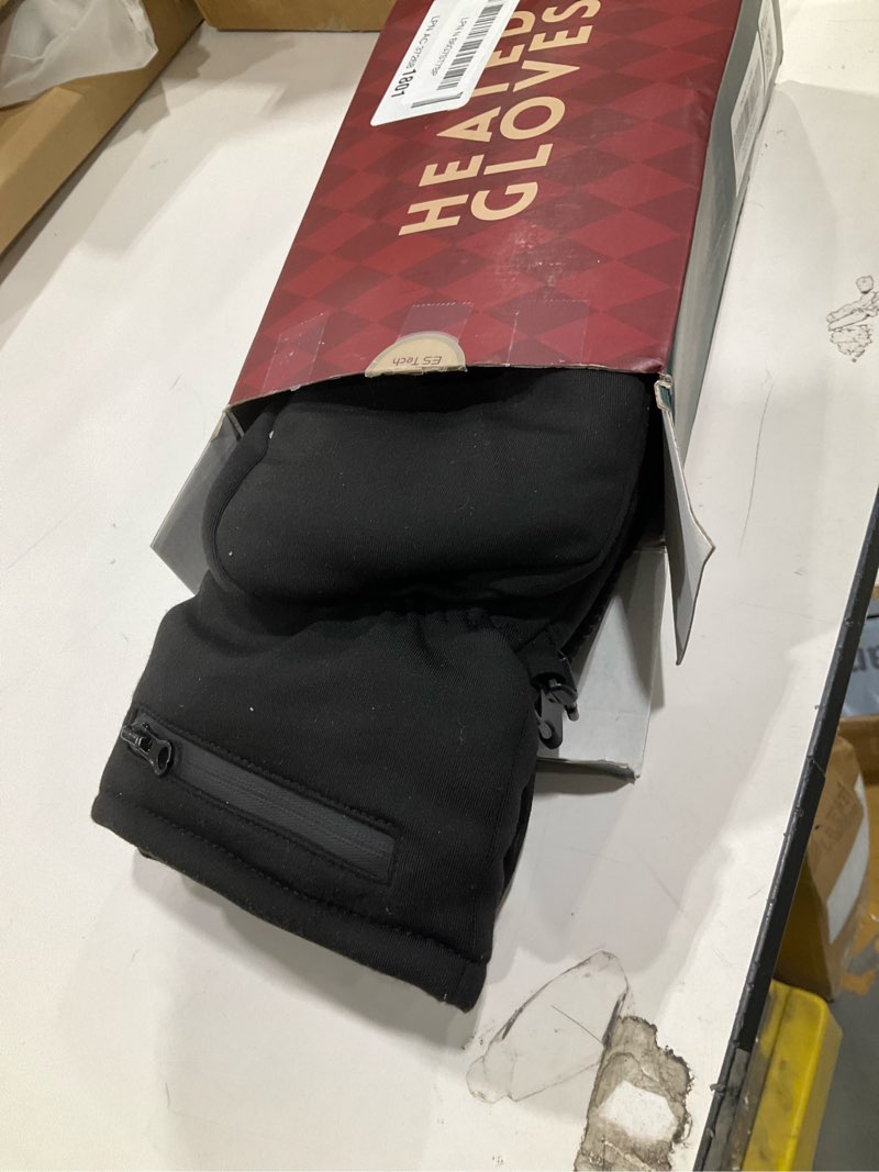 Condition photo showing Good Condition for heated gloves for men women rechargeable with 7.4v 3000mah battery waterproof fingless heated mittens for winter work typing with light-off design large black