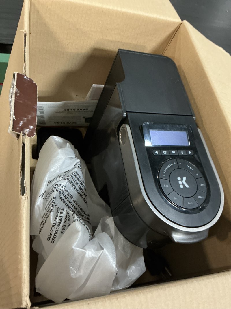 Condition photo showing As Is for keurig k-supreme plus smart coffee maker, single serve k-cup pod coffee brewer, brewid and multistream technology, 78 oz, black black maker