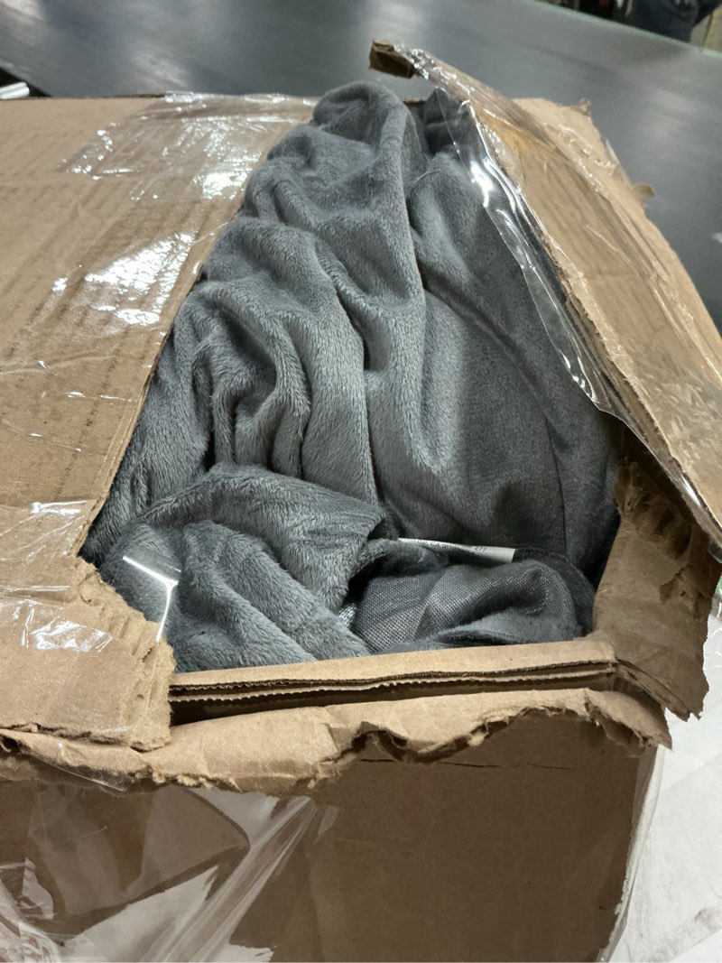 Condition photo showing As Is for Bedsure Fluffy Christmas Comforter Set Queen - Christmas Bedding with White Snowflake, Warm Fleece Bed Sets for Winter, 3 Pieces, 1 Soft Plush Shaggy Comforter with 2 Pillowcases Queen 01 - Grey