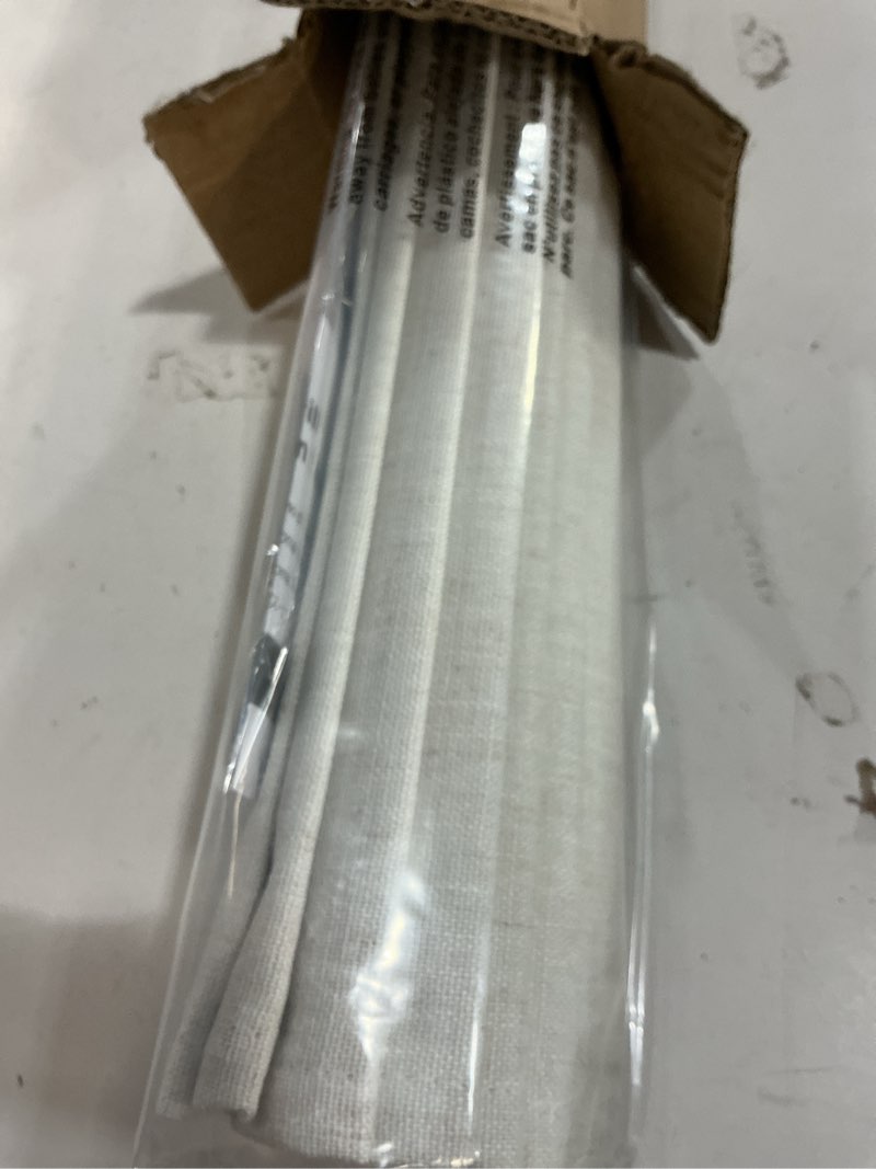Condition photo showing New/Like New for lazblinds no tools no drill cordless roman shades for windows, blackout thermal insulated uv blocking window blinds, room darkening fabric blinds for indoor windows, 35'' w x 48'' h, off white blackout - off white 35" w × 48" h