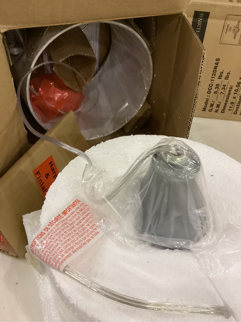 Condition photo showing Good Condition for JONATHAN Y JYL1028A Anya 20.5" Mini Glass LED Table Lamp, Transitional, Glam, Midcentury, Modern, Elegant, Office, Living Room, Family Room, Dining Room, Bedroom, Hallway, Foyer, Gray Single Gray