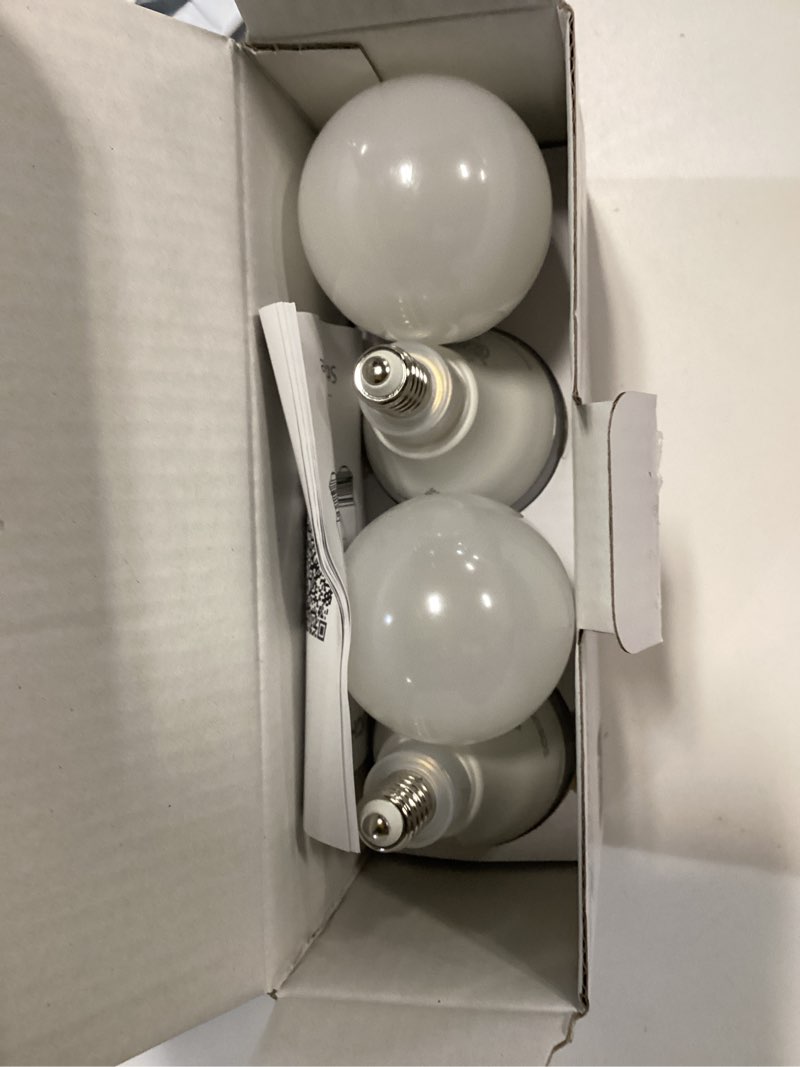 Condition photo showing New/Like New for lightinginside e12 smart light bulbs 50w equiv., g16.5 rgbcw smart bulb works with alexa/google home/smartlife, 5w 550lm, 2.4g wifi ble candelabra bulb for chandelier ceiling fan, etl listed, 4pcs g16.5 e12 4 count (pack of 1)