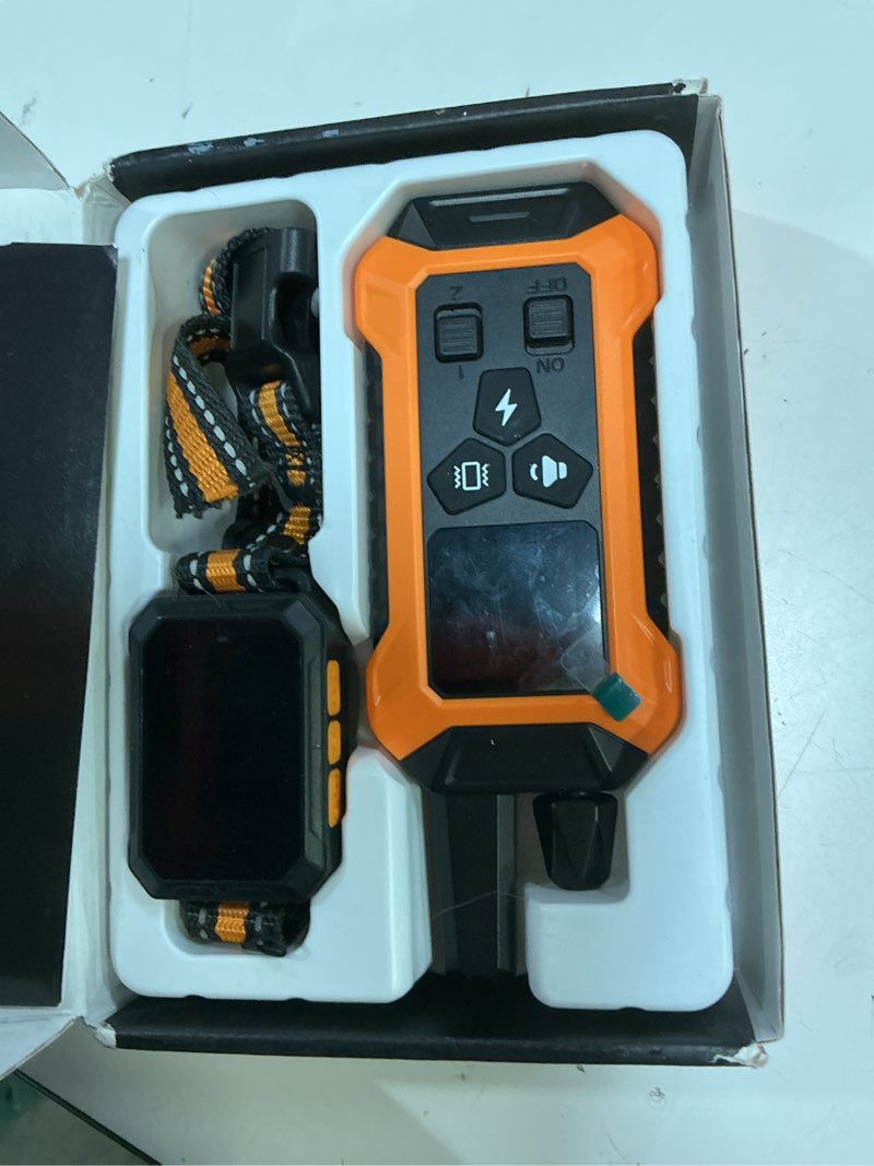 Condition photo showing Good Condition for meowant gps wireless dog fence system collar with training remote, free app, custom gps fence(82-7000ft), beep/vibration/correction, early alert band, waterproof lcd collar, dogs 10+lbs, outdoor