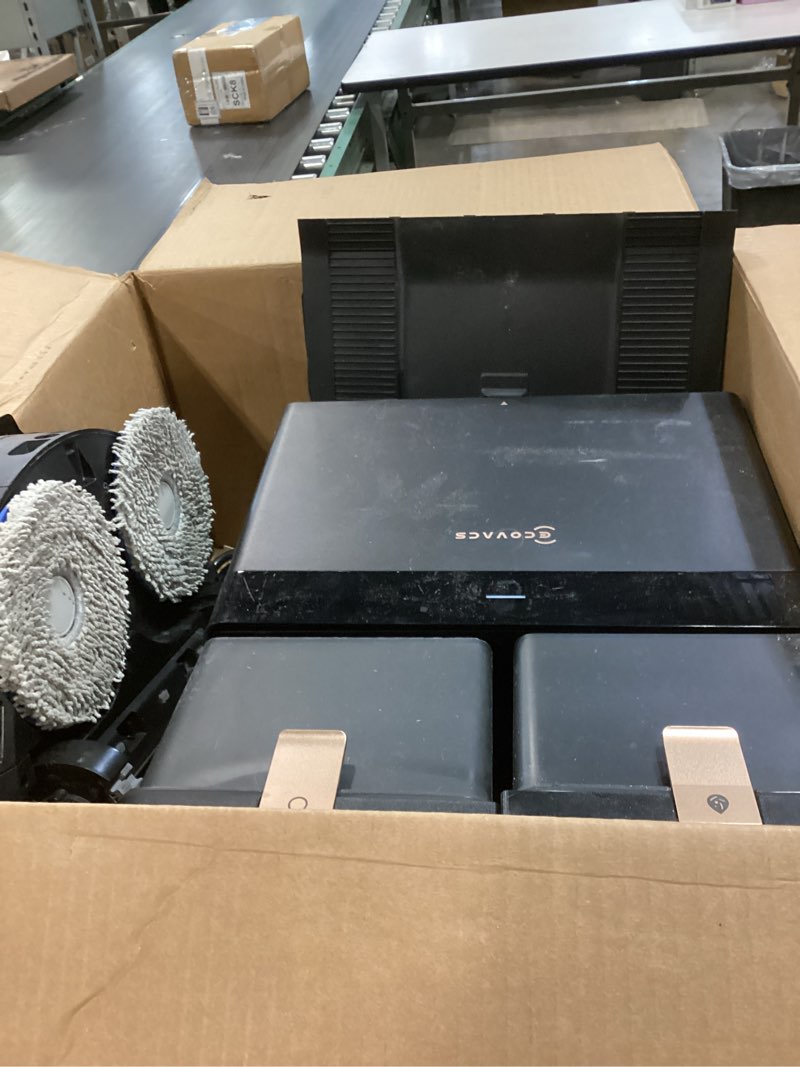 ECOVACS DEEBOT X8 PRO OMNI Robot Vacuum and Mop, 18000Pa, OZMO ROLLER Instant Self-Washing Mopping, 167? Hot Water Mop Washing, Auto Cleaning Solution Adding, Hot Air-Drying, Self-Emptying, Black