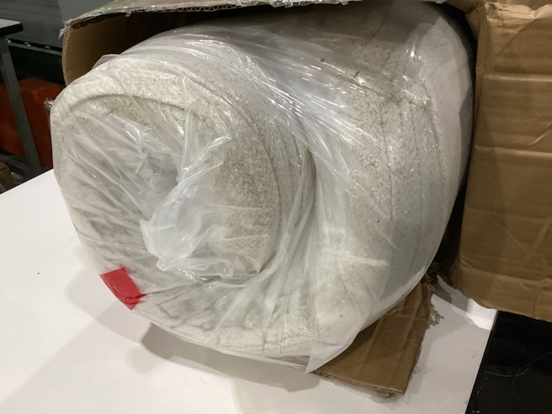 Condition photo showing As Is for novilla 117.7\\\" modular sectional sofa, no assembly cloud sectional couch with smarts coil® support, chenille fabric sectional sofa, deep seat boneless couch for living room apartment, beige (3 seat) beige 3 seat,  similar to stock photo, incomplete