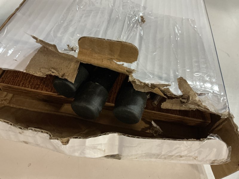 Condition photo showing Good Condition for JayRex Countertop Organizer Organization, 3 Tier Moveable Corner Shelf Organizer for Kitchen, Bathroom, Spice Rack, Coffee Area, Over Sink, Dresser Table (Rustic Brown)