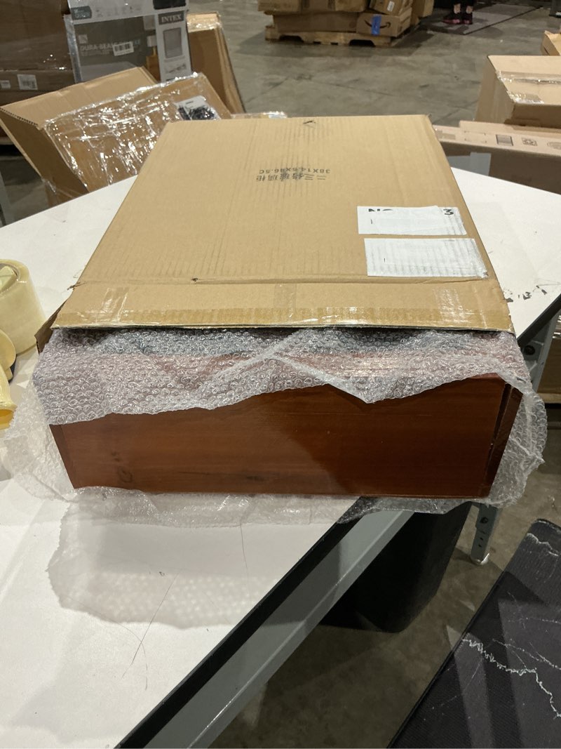 Condition photo showing Good Condition for vintage countertop cabinet14.5"x5.2"x18"medicine cabinet,display case with organic glass door,kitchen cabinets with drawers,spice cabinet,apothecary cabinet,organization and storage (brown)