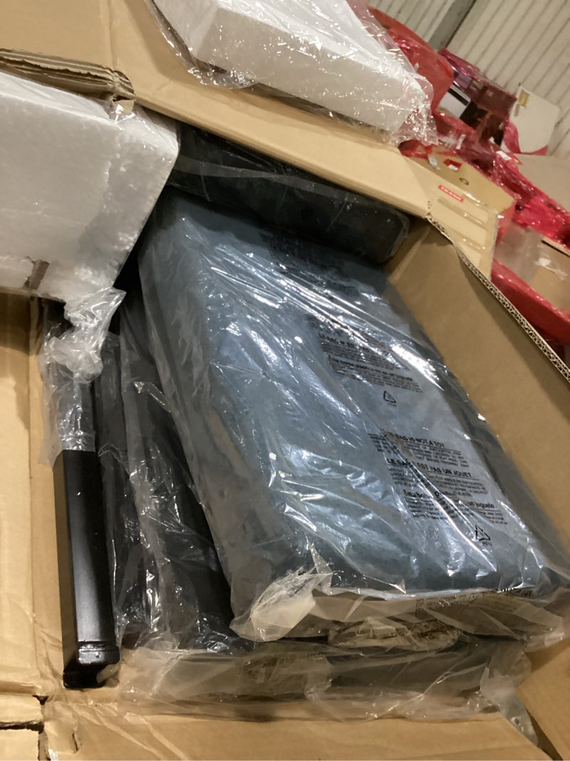 (Incomplete) Brentwood ecru uphplstered headboard queen box