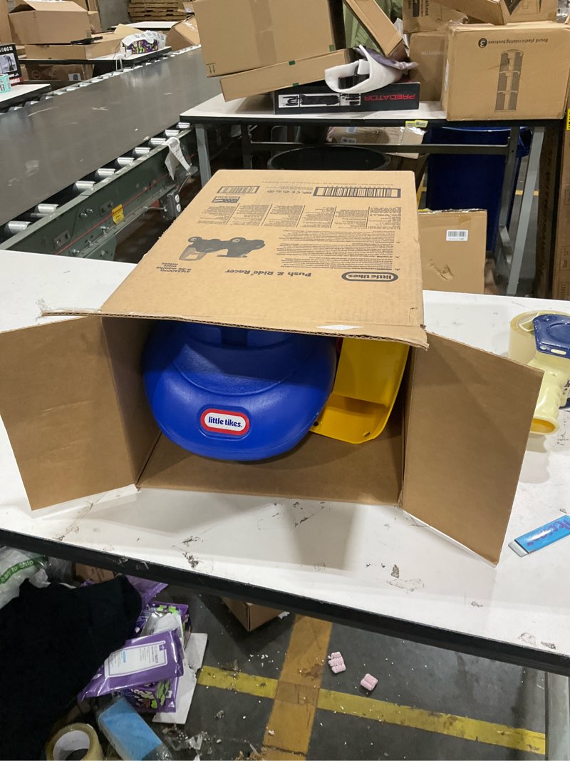 Condition photo showing As Is for Little Tikes Push and Ride Racer – (Amazon Exclusive), 22"L x 10"W x 17"H with screws