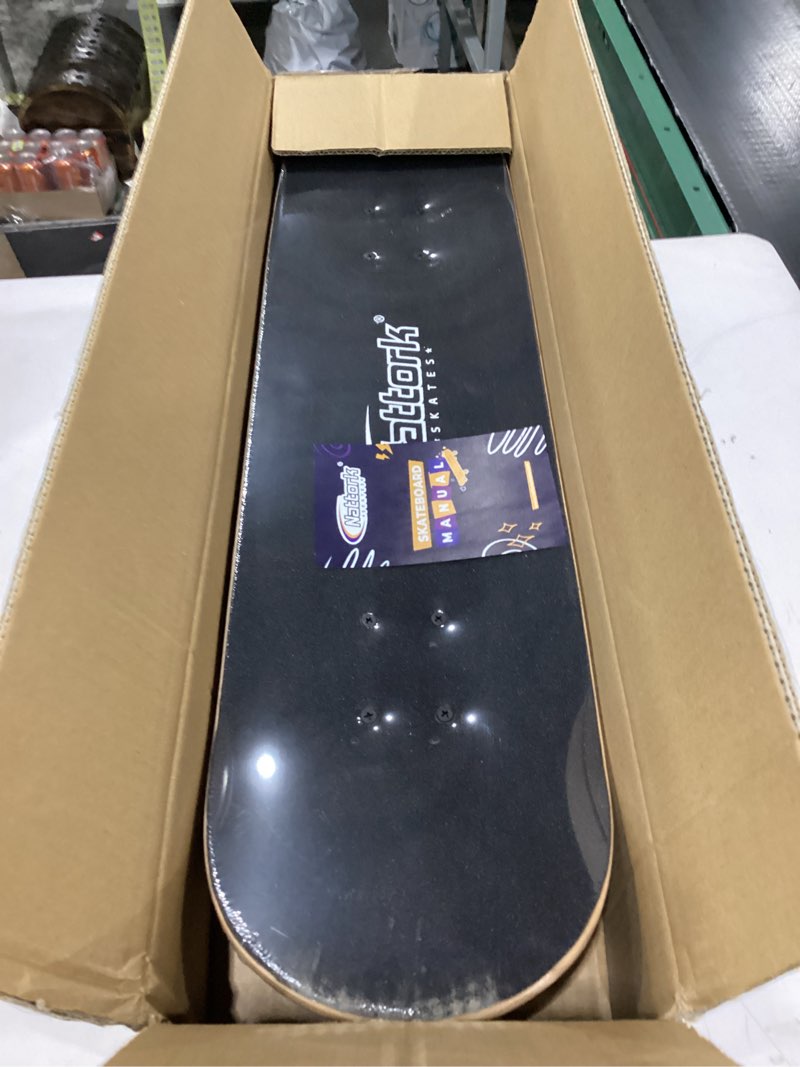 Condition photo showing New/Like New for Nattork 31 Inch Complete Skateboard, Standard Skateboards for Beginners, Wood 9 Layer Canadian Maple Trick Skate Boards for Boys Girls Youth Teens Adults Butterfly