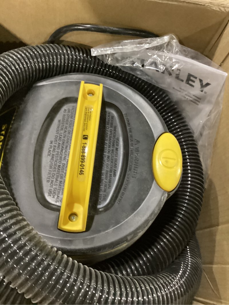 Condition photo showing Good Condition for not tested****stanley - sl18129 wet/dry vacuum, 4 gallon, 4 horsepower, stainless steel tank silver+yellow