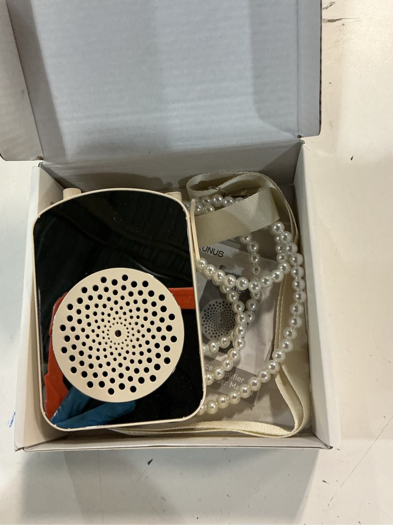 Condition photo showing Good Condition for PRUNUS A10 Voice Amplifier Wireless with Lavalier Microphone Charging &Storage,Portable Voice Amplifier with Laple Mic Speaker,Mini Voice Amplifier for Classroom,Speech,Training Outdoor (Beige)