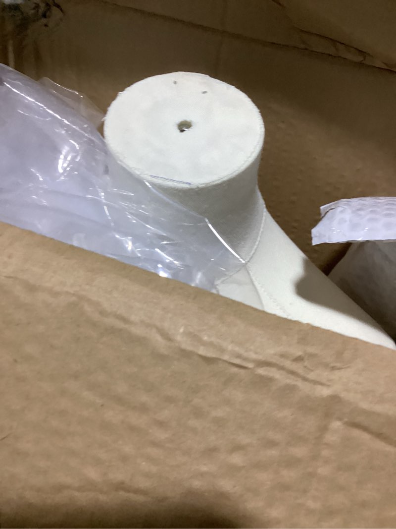 Condition photo showing Good Condition for female mannequin torso, dress form for sewing 55-71inch height adjustable women model, mannequin body high stability gold metal stand for clothing dress jewelry display