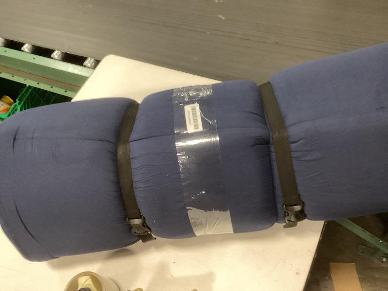 Condition photo showing As Is for Cot Mattress Topper (Improved Thickness), Foam Quilted Pads for Camping, Soft Comfortable Sleeping Cot Mattress Pad Only, Camping Pad 75"x30" for Camp Cot/Rv Bunk/Narrow Twin Beds, Navy 30x75 Inch (Pack of 1) Navy