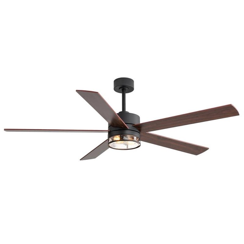 Breezary Felix 65 in. Indoor Black Large Ceiling Fan with Light Kit and