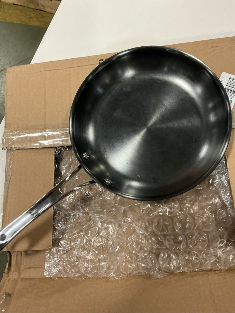 Condition photo showing As Is for Anolon Everlast N2 Carbon Steel Frying Pan/Skillet with Helper Handle, Compatible with All Cooktops,