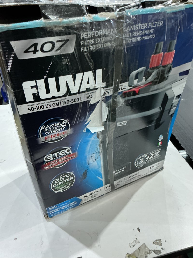 Condition photo showing As Is for 407 performance canister filter - fluval
