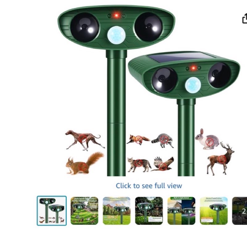Ultrasonic Animal Repellent Outdoor Cat Repellent Devices Solar Animal Repeller Motion Activated Det