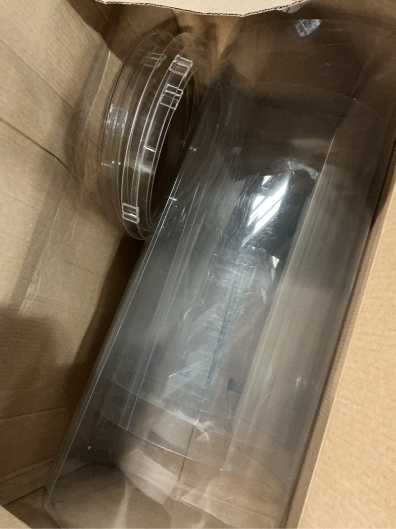 Condition photo showing As Is for VEVOR Wedding Flower Stand, 3PCS 23.62/29.53/35.43 inch Round Cylinder Plinth, Clear Pedestal Stand with Transparent Acrylic Lid, Cylindrical Pedestal Stands for Wedding, Party, Birthday, Art Decor