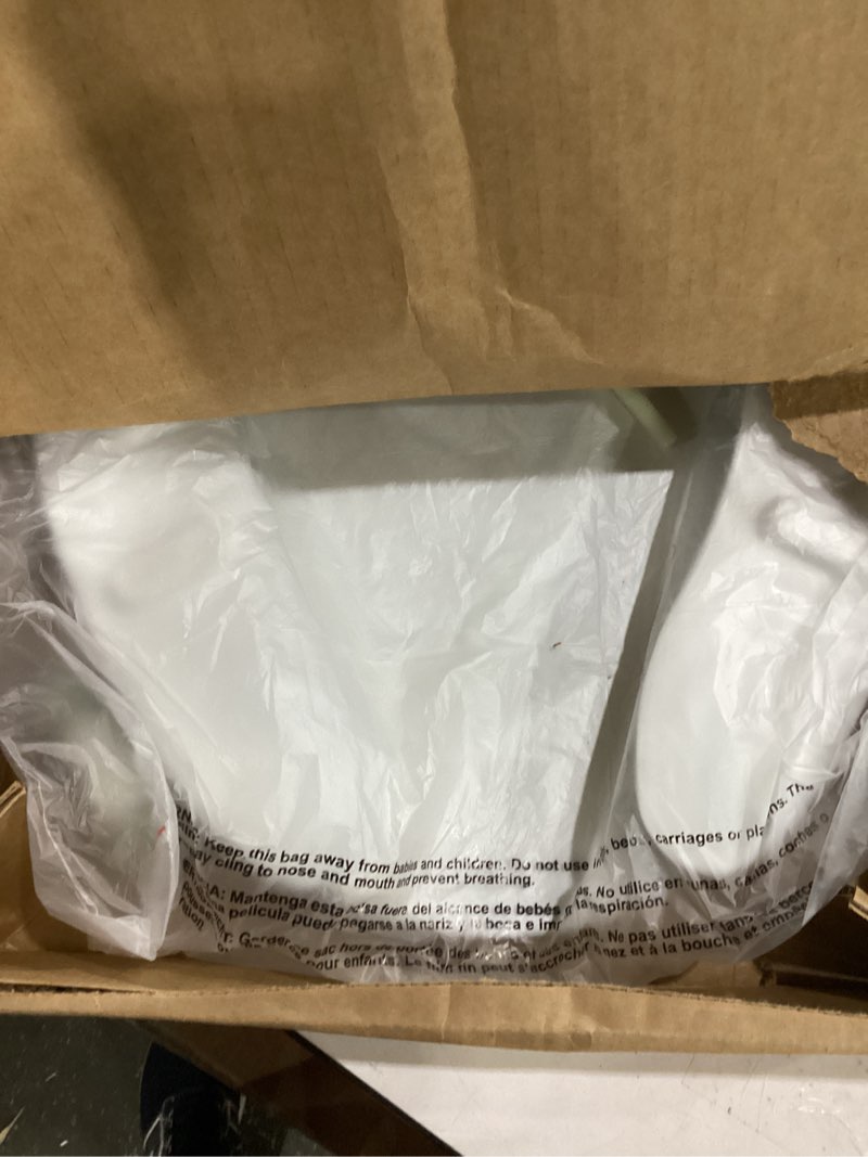 Condition photo showing New/Like New for mayfair 18440ec open front toilet seat and lid, easy clean hinges and durable wood seat, made in usa, elongated, white