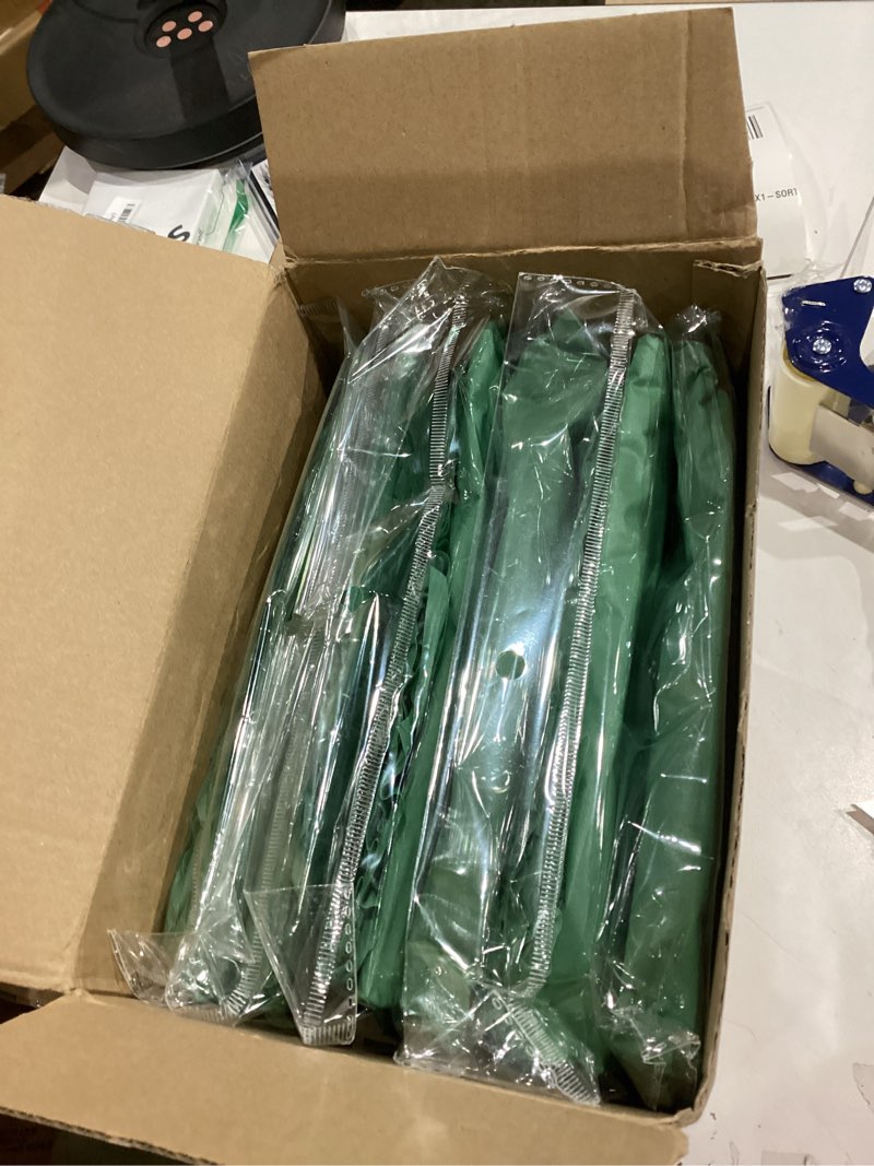 Condition photo showing New/Like New for VitalCozy 12 Pcs Sage Green Plastic Table Skirts and Anti Proof Table Cloths 54 x 108 Inch Rectangle Tablecloths 168 x 29 Inch Disposable Tableskirt for Baby Shower Wedding Birthday Party Decor