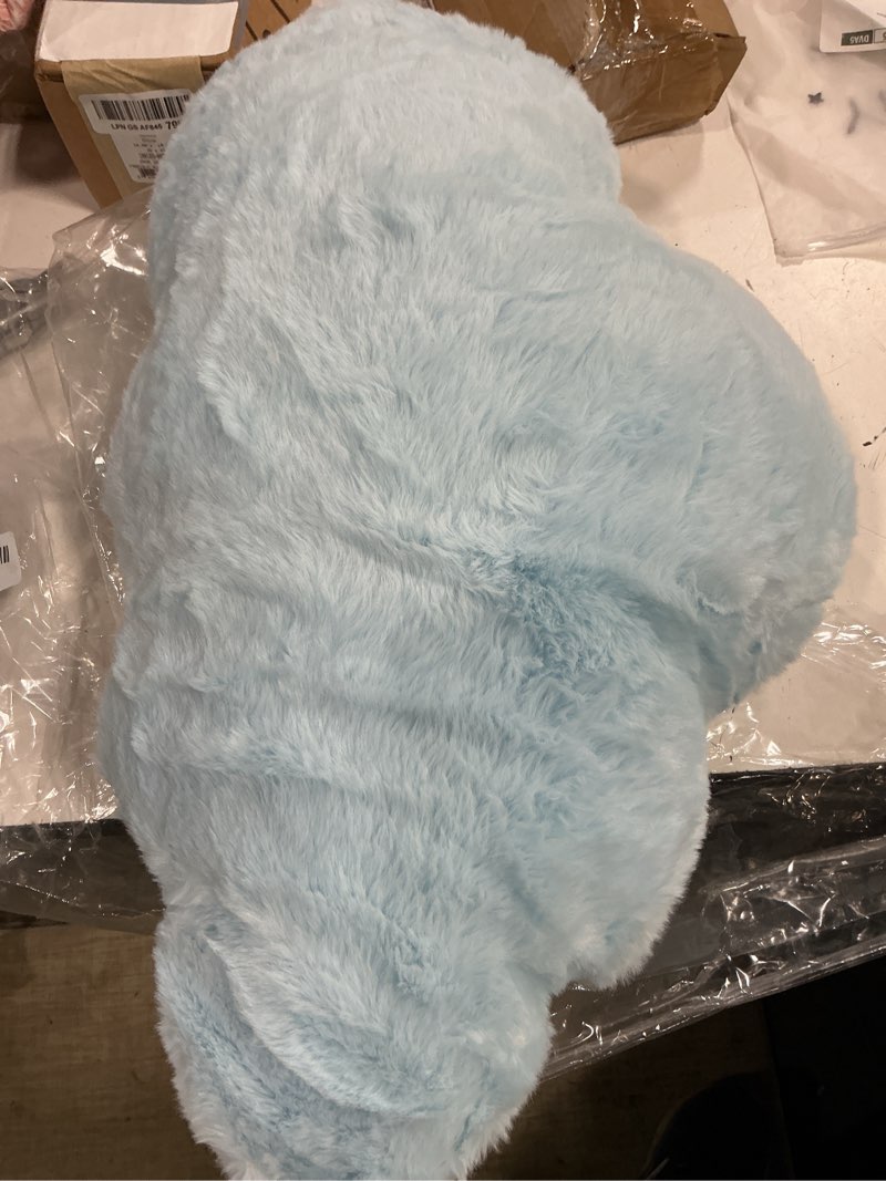 Condition photo showing Good Condition for yrxrus cloud pillows, blue cloud shaped pillow, decorative throw pillow gifts, cute plush room decor, fluffy faux rabbit fur 13"x21" pillows for living bedroom kids room 21x13 inches blue