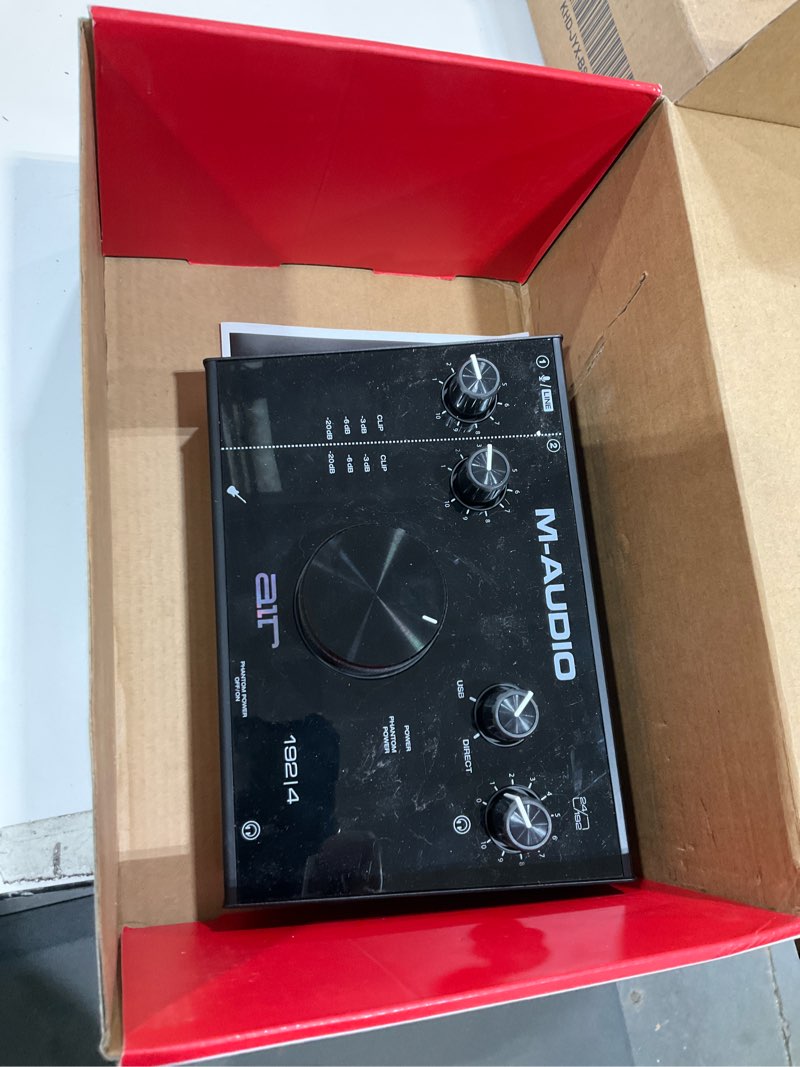 Condition photo showing As Is for M-Audio AIR 192x4 USB C Audio Interface for Recording, Podcasting, Streaming with Studio Quality Sound, 1 XLR in and Music Production Software Air 192|4 Interface only