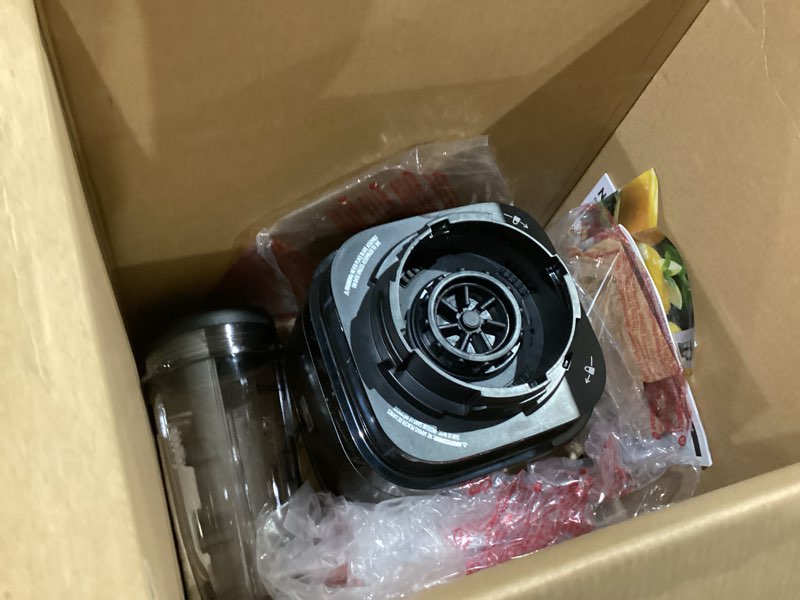 Condition photo showing As Is for ninja blender & food processor all-in-one | for-smoothies, food and more | kitchen countertop | includes 72 oz. pitcher & (2) 24 oz. to-go cups with lids | 1800 watt | black | tb301 blender + (2) 24-oz. cups