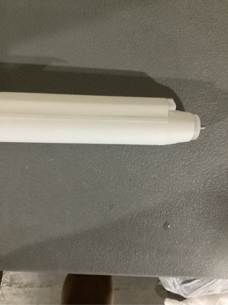 Condition photo showing As Is for 55" x 78" white room darkening cordless vinyl roller window shade