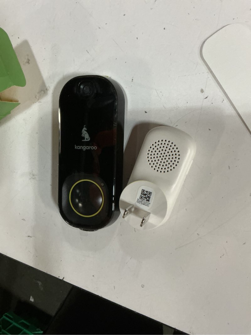 Condition photo showing Good Condition for kangaroo wireless doorbell+chime,hd camera,easy setup,battery power,motion detection,2.4g wifi,real-time alerts to phone,security system for home,apartment and office (2 doorbell+2 chime)
