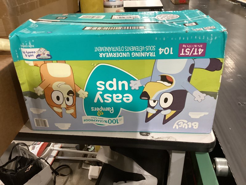 Condition photo showing Good Condition for pampers training pants - easy ups boys & girls bluey - size 4t-5t, 104 count, children's potty underwear (packaging may vary) 4t-5t 104
