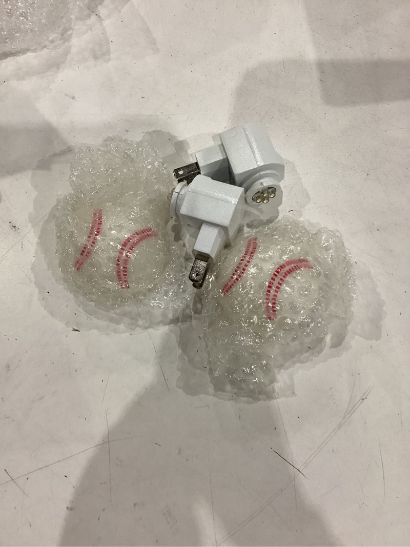 Condition photo showing Good Condition for 2 pack warm white - plug-in led night light with auto on/off sensor - baseball shaped package, caring for children's sleep