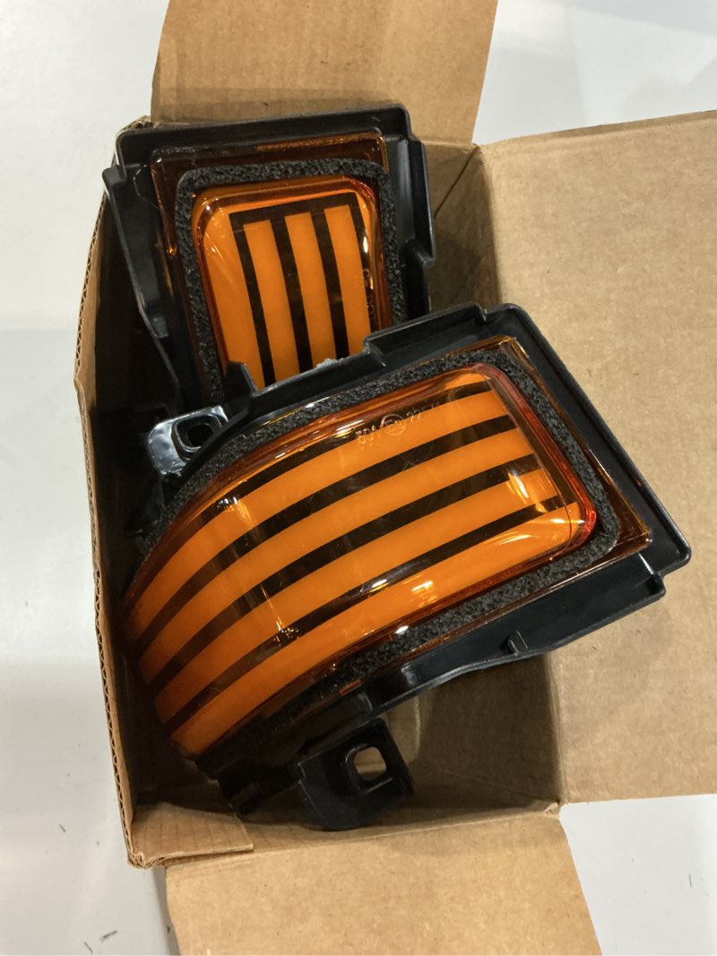 Condition photo showing Good Condition for side mirror marker light compatible with 2017-2022 fo-rd f250 f350 f450 f550 super duty, [3 in 1 design] parking light, back up lamp & amber led sequential turn signal lamp, amber lens