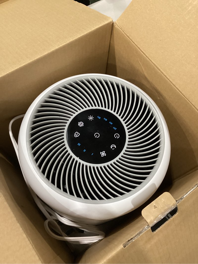 Condition photo showing Good Condition for NOT TESTED LEVOIT Air Purifier for Home Allergens Pet Hair in Bedroom, Covers Up to 1073 ft² by 56W High Torque Motor, AHAM VERIFIDE, 3-in-1 Filter with HEPA Sleep Mode, Remove Dust Smoke Odor, Core300-P, White White Core 300-P 1Pack