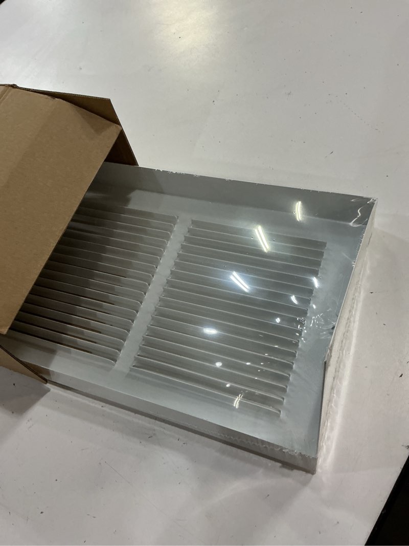 Condition photo showing New/Like New for fits 30x6 duct opening | steel triangular baseboard return air grille by handua | efficient air flow | air register vent cover grill | 3-13/16" depth | white | outer dimensions: 31-3/4" x 6-5/8" 30"w x 6"h duct size [1 pack]