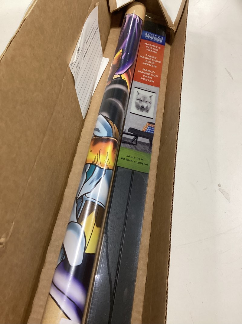 Condition photo showing Good Condition for Trends International Dragon Ball Z - Saiyans Wall Poster, 22.375" x 34", Premium Print and Black Hanger Bundle 34"L x 22.4"W Premium Print and Black Hanger Bundle
