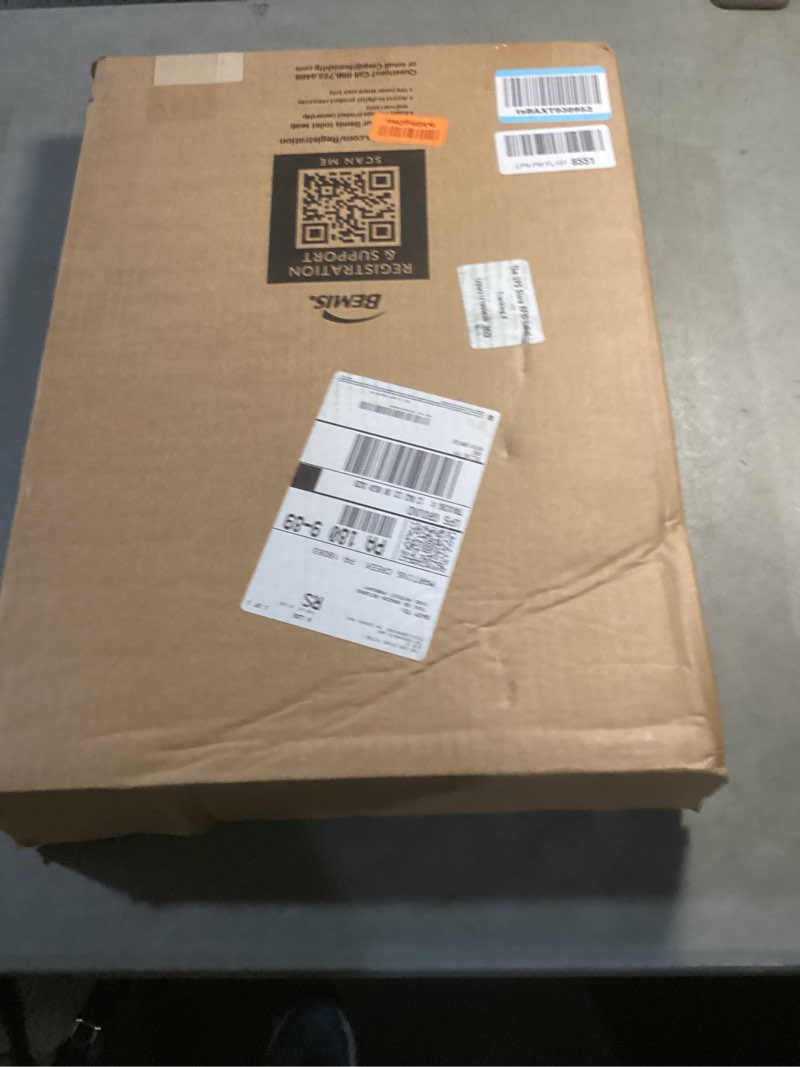 Condition photo showing New/Like New for mayfair cassel slow close toilet seat, easy clean, non slip premium wood seat, easy install, made in usa, elongated, white elongated 1 - toilet seat