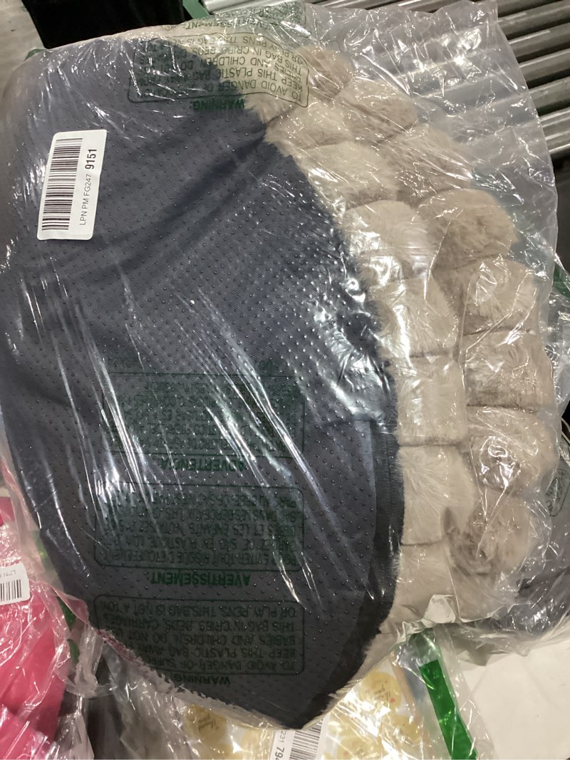 Condition photo showing As Is for BALANCE Luxury Donut Dog Bed, 23 Inches Round Dog Beds for Small Dogs Washable, Orthopedic Calming Pet Bed for Puppy and Cats with Anti-Slip Bottom, Oatmeal 23.0"L x 23.0"W x 6.5"Th Oatmeal