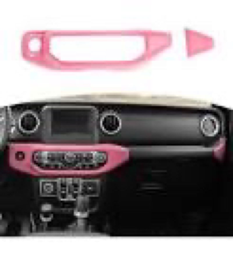 rt-tcz for jeep jl center dash ac switch panel trim cover purple for jeep wrangler jl gladiator jt 2018-2023 pink interior accessories 2pcs