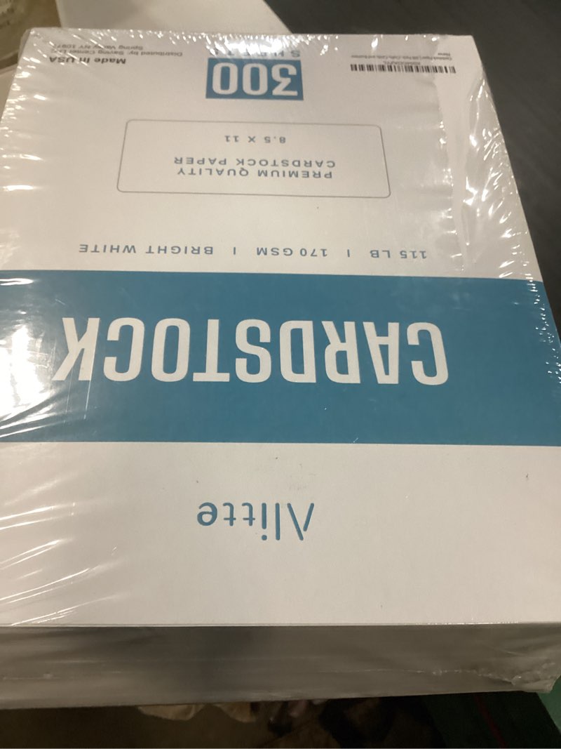 Condition photo showing New/Like New for cardstock paper | 300 pack, white card stock printer paper 8.5 x11, heavyweight thick, 110 lb, premium smooth sheets and printer compatible - for crafts, cards, and business 300 sheets