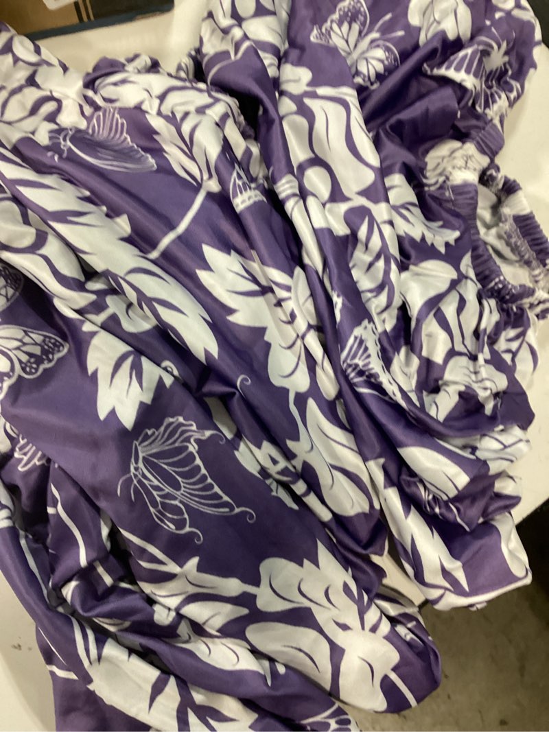 Condition photo showing Good Condition for chair seat covers dining room set of 6,soft printed patterned stretch | non slip removable washable dining seat cover protector cover for home hotel banquet wedding party black white scroll flower