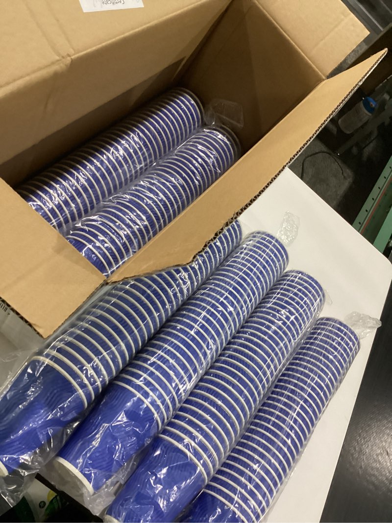 Homelance 12 oz Insulated Coffee Cups, 180 pcs Blue Coffee Cups Insulated