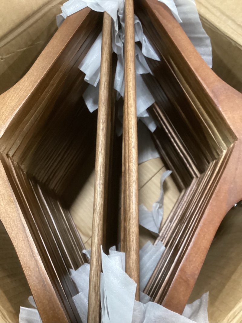 Condition photo showing Good Condition for Wood Hangers 60 Pack Wooden Hangers Set,Heavy Duty Clothes Hangers,Precisely Cut Notches Coat Hangers,with Swivel Metal Hook,Clothes Hangers for Coats, Jackets, Pants & Dress?Natural? Natural 60