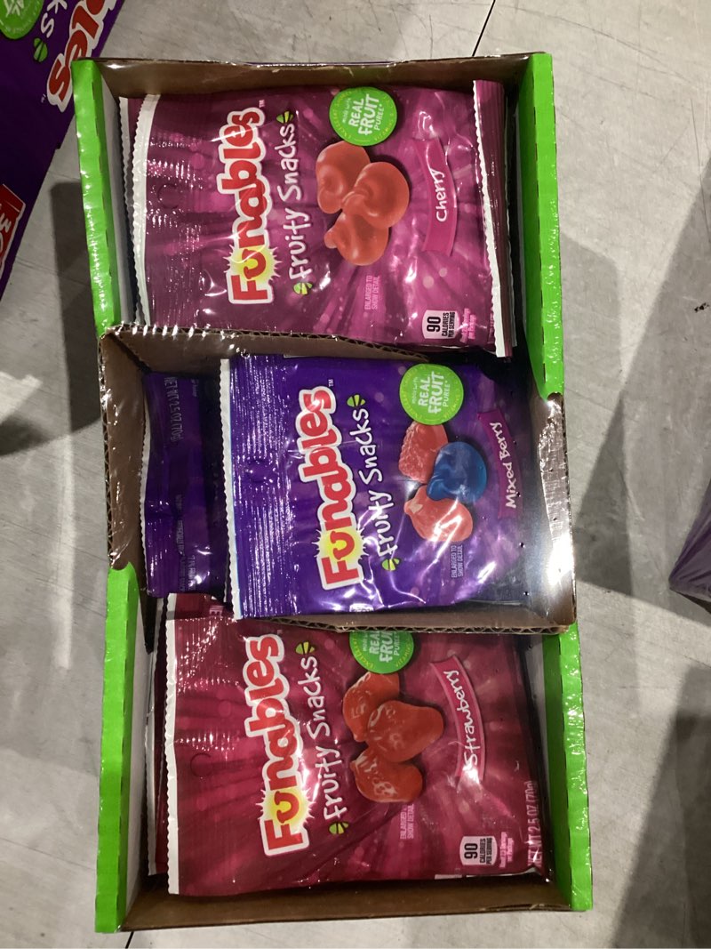 Condition photo showing New/Like New for Ferrera Candy Funable Fruit Snacks Variety 36 count (B09DT7T5FK)