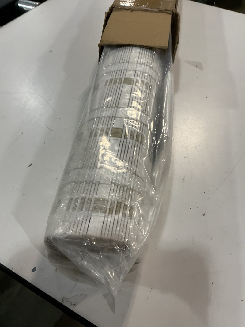 Condition photo showing New/Like New for LazBlinds Cordless Bamboo Blinds, Bamboo Roll Up Shades for Windows, Light Filtering Wood Window Blinds for Indoor Home- Size: 27" W x 72'' H, Ceylon Vintage White Ceylon Vintage White 27" W x 72'' H