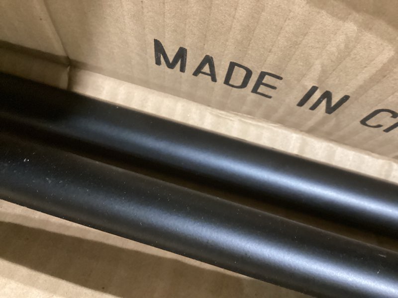 Condition photo showing Good Condition for Curtain Rods for Windows 84 to 120 Inches, 1 Inch Diameter Metal Wrap Around Window Curtain Rod with Brackets, Matte Black