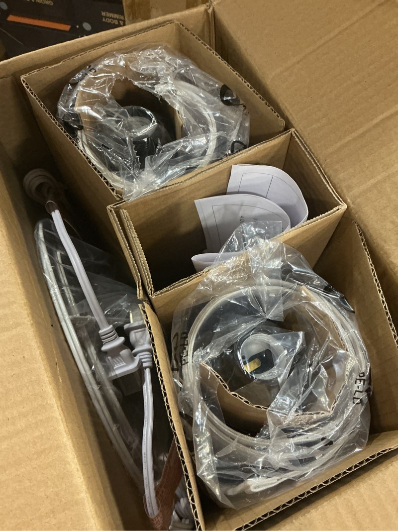 Condition photo showing New/Like New for GyroVu 3 Color Temperature Adjustable Table Lamp, Ceramic Lamp Set of 2, Bedside Lamps with Rotary Swtich, Nightstand Lamp for Living Room Bedroom Office, Bulbs Included-Pink C Pink; White Lampshade