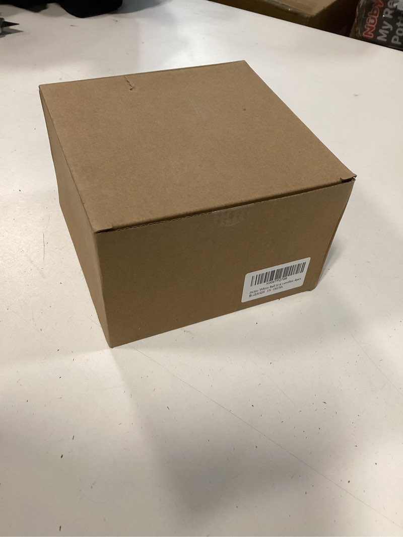 Condition photo showing New/Like New for 3 in Soy Ball Candles,4 Pack Hand-Poured Natural Soybean Wax Round Pillar Candles,Elegant White Candles-26H Long Burning Time,Dripless,Unscented,Smokeless Candles Dinner Table,for Wedding,Home Decor White 3x3in-4 PACK